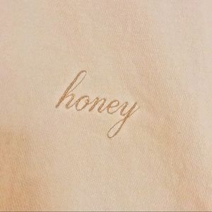 honey cropped crewneck sweatshirt